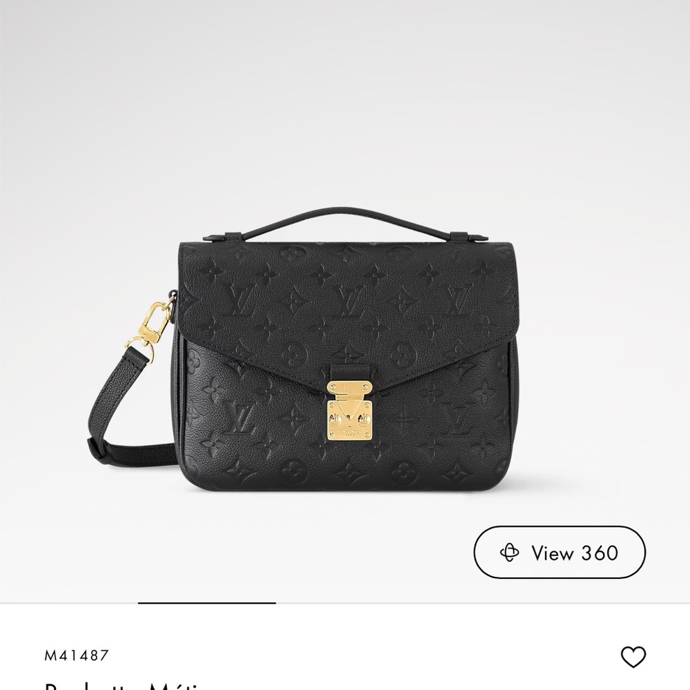 Louis Vuitton Black Pochette Metis Leather Monogram Bag - Picture 4 of 7